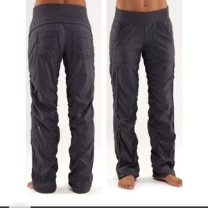 Lululemon Quick Step Pant Coal Dark Grey Swift Fabric Pockets Adjustable Legs